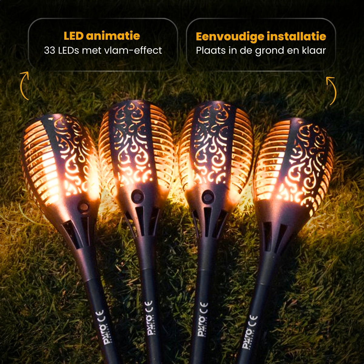 PyroProducts LED Solar Tuinfakkels - PyroProducts