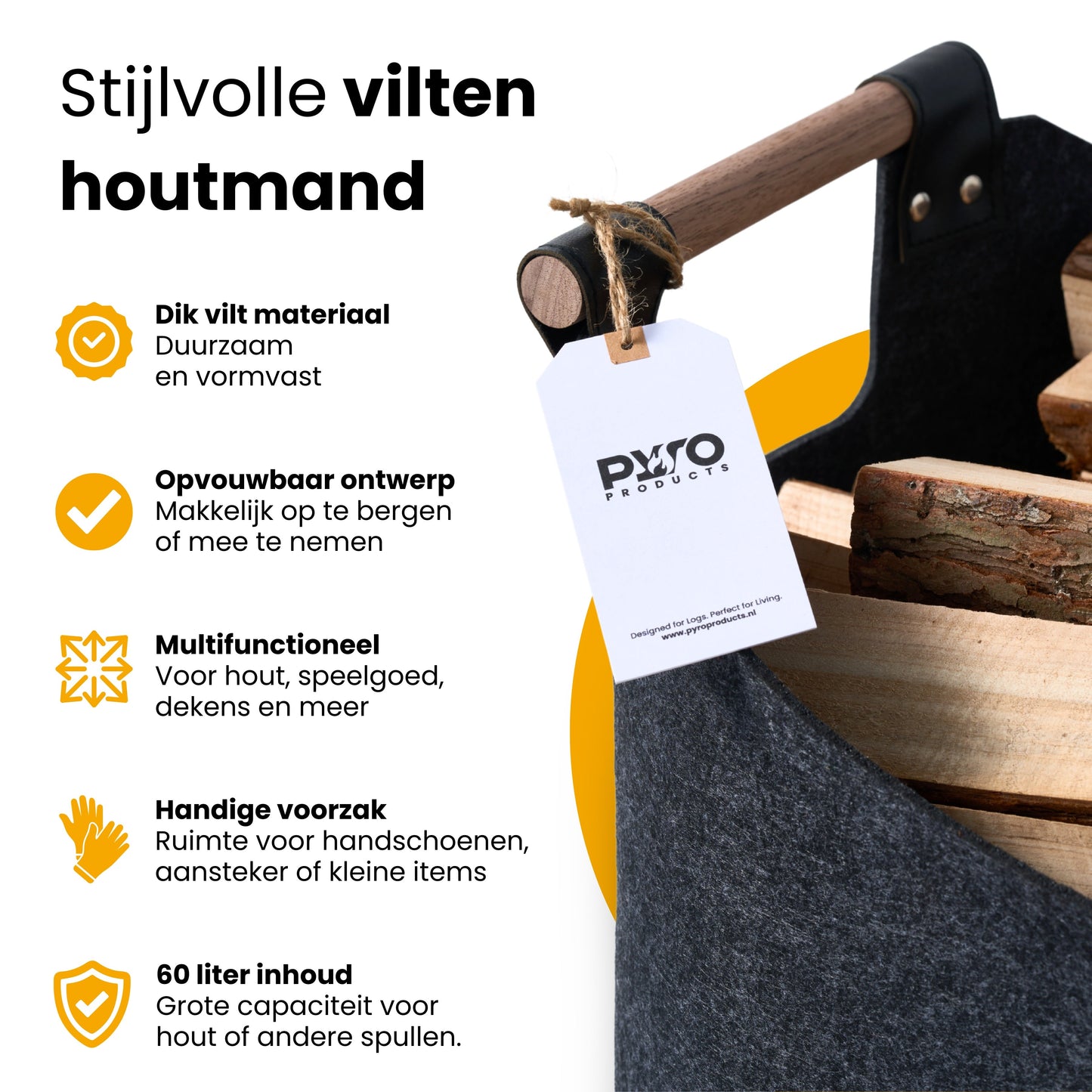 PyroProducts® Opbergmand Vilt - PyroProducts